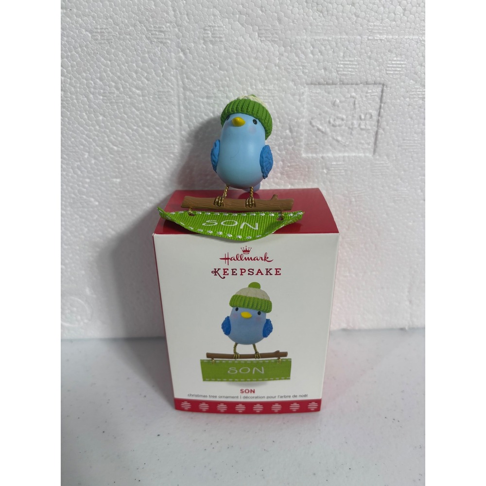 Hallmark Keepsake Ornament 2017‎ Son Blue Bird Winter Hat Christmas Tree